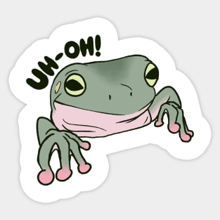 Frogs In Crisis: Uh-Oh Sticker